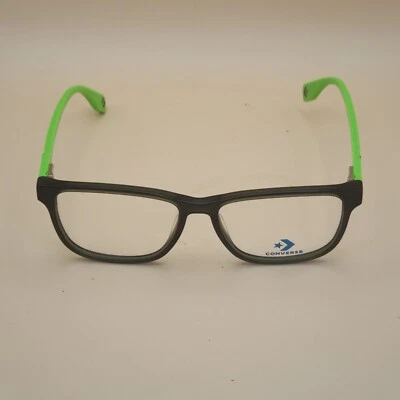 Converse VCJ001 Black/Green rectangle Kids Eyeglasses Frames 50-14-130 NWOB - Image 1 of 4