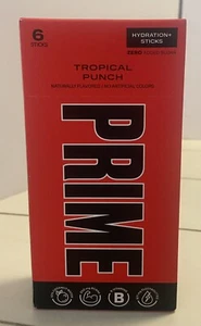 PRIME Tropical Punch Hydration Drink Mix 6 sticks Zero Sugar Added on the Go - Picture 1 of 10