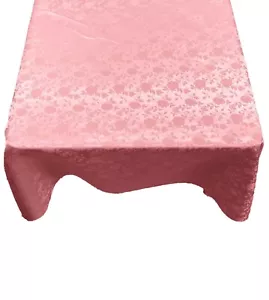 Square Tablecloth Roses Jacquard Satin (51" Inches) - Picture 1 of 41