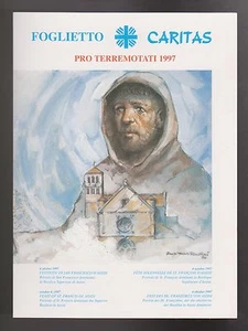 Vatikan Block 12 I "Caritas-Erdbebenhilfe 1997"  im amtlichen Faltblatt - Picture 1 of 2