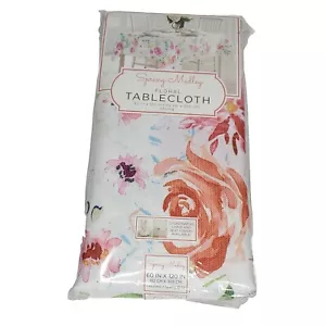 Town & Country Spring Medley Cotton Blend Tablecloth 60" x 120" Oblong Floral - Picture 1 of 5