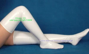 Sexy Women Pvc Stockings Cover 6 Color Shiny PVC Long Stockings Unisex F448 - Picture 1 of 10