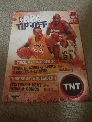 Vintage 2007 NBA ON TNT Poster Print Ad KOBE BRYANT & TIM DUNCAN SHAQ Cover