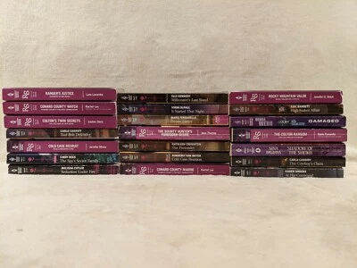 Huge Harlequin Romantic Suspense Lot of 21 Books Paperback Romance Thrillers  - Image 1 of 4