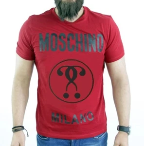 T SHIRT LOVE MOSCHINO MILANO ROUGE - Foto 1 di 1