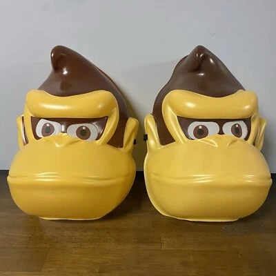 Nintendo Donkey Kong Gorila Monkey Mask Disfraz Accesorio Set De 2 Adultos/niños Foto 1 de 4