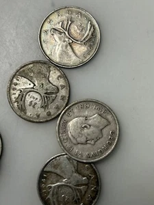 Old Man Duffy’s $10 mixed silver 80% Can Qtr Start below melt! Some king Geo - Picture 1 of 5