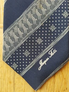 TOP JACQUES FATH Paris 👔TIE SILK edle Krawatte Luxus Designer Vintage blau grau - Bild 1 von 5