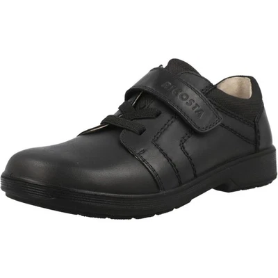 Ricosta George Boys School Shoes Black Leather Suede Riptape Durable Fit - Image 1 of 4