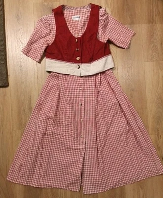 Damen Tracht Anzug Von Petressa In Größe 42 Rot Kariert - Bild 1 von 3