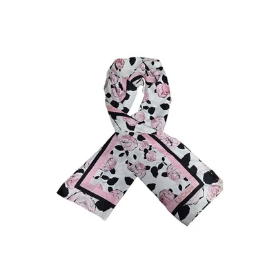 "Bufanda de dedo Escada vintage con estampado floral de seda 70,5""" Foto 1 de 4