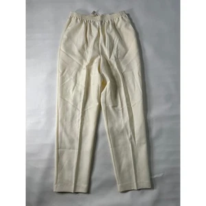 Pantalone donna Alfred Dunner panna elastico in vita taglia 12 poliestere - Foto 1 di 13