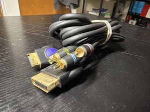 Original Xbox + PS2 Monster Brand S-Video Cable Gold Tip AV Cord TESTED - Picture 1 of 4