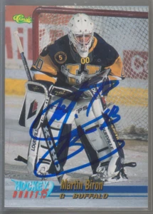 Draft de hockey clásico de 1995 autografiado Martin Biron - Beauport Harfangs - Imagen 1 de 1
