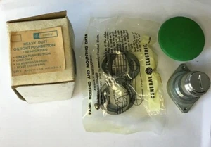 GENERAL ELECTRIC CR2940UK200G GREEN PUSHBUTTON LG MUSHROOM HEAD - Picture 1 of 5
