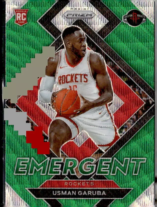 2021-22 Panini Prizm #29 Usman Garuba Emergent Prizms Green Wave RC (O)