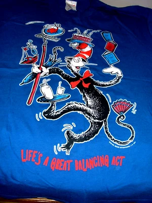 Men's Vintage 1997 Dr Seuss T Shirt Sz XL Cat in the Hat Seuss Wear Made In USA - Image 1 of 4