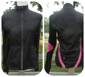 LULULEMON MEDIUM, Running Jacket Black & Reflective Pink, water/WIND resistant - Picture 1 of 9