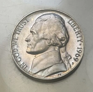 1969-S Proof Jefferson Nickel - Rainbow Toned - 75% Copper 25% Nickel - Picture 1 of 4