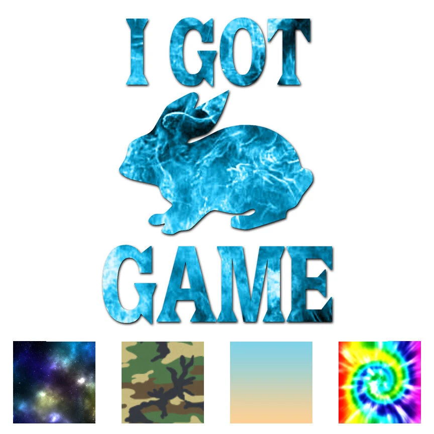 I Got Game Rabbit Hunting - Decal Sticker - Multiple Patterns & Sizes - ebn392 - Image 1 of 1