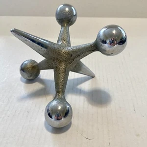EAMES ERA JAX JACK BOOKEND CAST METAL CHROME BILL CURRY MID CENTURY MODERN - Picture 1 of 5