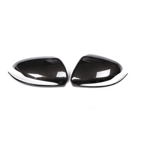 RHD Carbon Style Side Mirror Cover Trim fit for Benz C W205 C200 C300 2015-2018 - Picture 1 of 5