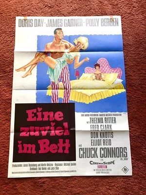 Eine zuviel im Bett Kinoplakat Poster A1, EA 1963, Doris Day, James Garner - Bild 1 von 4