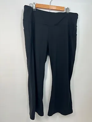 Ladies Women’s Baleaf YOGA Pants Size 2XL Black - Cropped Ankle • 19.95€