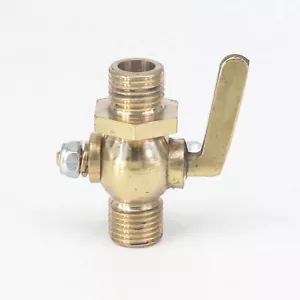 Válvula de cierre de drenaje de latón Petcock 1/4" BSP macho roscada para combustible gasóleo aire - Imagen 1 de 4