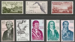Spain 1967 Sc 1489-1496 SG 1877-1884 Explorers of Alaska complete mint set MNH - Picture 1 of 1