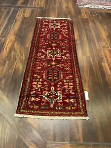 On Sale Hand Knotted Village Vintage Tribal Geometric Runner Rug 2'3”x6’4”,2939 - Picture 1 of 11
