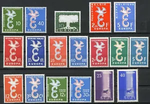 EUROPA CEPT 1958 : Good Complete Year VF MNH Stamps - Catalog Value : 36€ - Picture 1 of 1