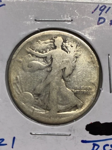 1917-D Reverse Mintmark Walking Liberty Half Dollar, 99c Shipping Offer Cover