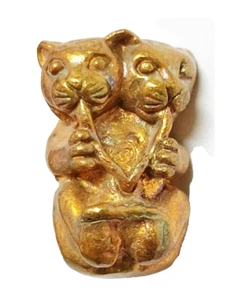 Amulet Magic Holy Lukkrok Cat Arjarn O Power Thai Wealth Richness Luck Fortune - Picture 1 of 11
