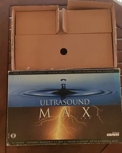 Gravis UltraSound MAX (2.1) , GF1 , ISA Soundkarte, Box, Dokumente, CD - Bild 1 von 9