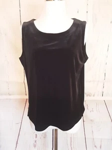 Black Velvet Tank Top By Marc-ware Size Medium - Picture 1 of 5