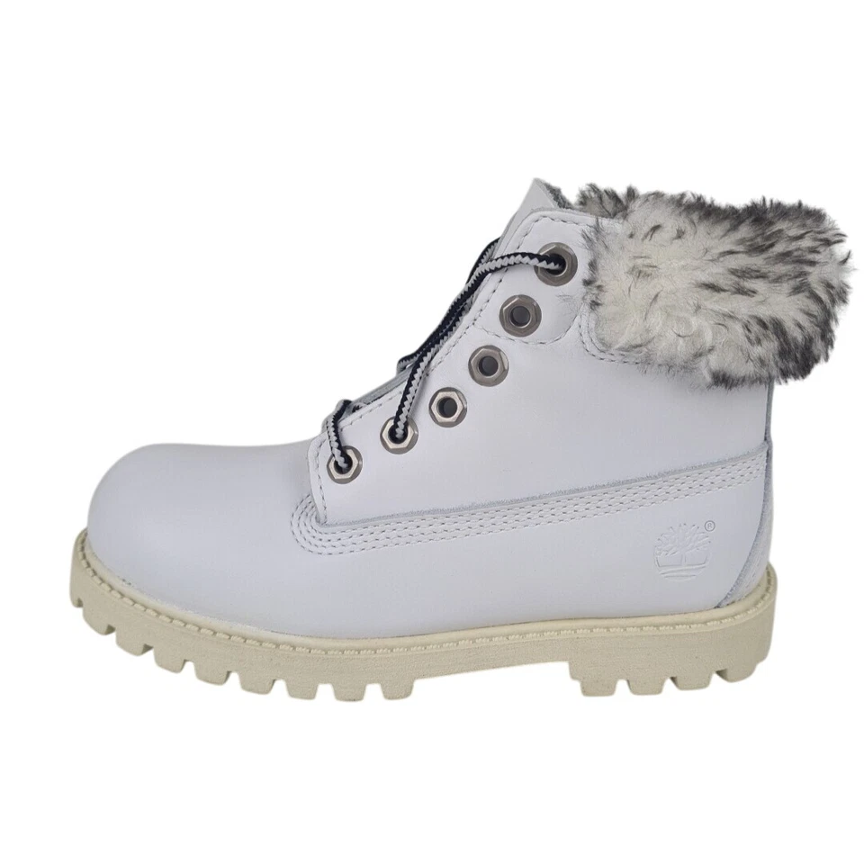 Timberland Toddler's 6 IN Premium 27849 Outdoor Boots Leather White Sz 10