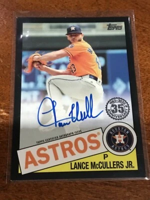 LANCE McCULLERS JR 2020 Topps Series 1 1985 Black Auto #85A-LM #’D172 /199 - Image 1 of 2