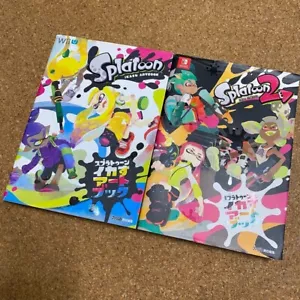 Nintendo Splatoon Ikasu Art Book Splatoon 1 & 2 Complete Set Artbook Set of 2 JP - Foto 1 di 3