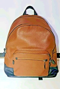 COACH Leather Backpack Saddle/Gunmetal/Black EXCELLENT CONDITION - Picture 1 of 14
