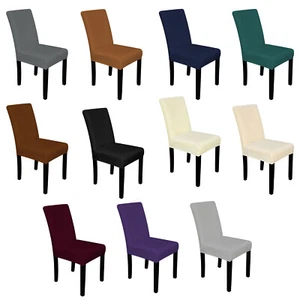 Chair Covers Dining Room Washable Velvet Stretch Chair Slip Covers Home Wedding - Picture 1 of 61