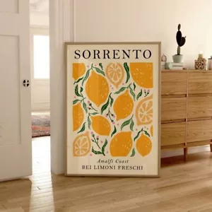 Stampa poster limone frutta arte da parete cucina astratto mercato frutta arredamento casa 2321 - Foto 1 di 3