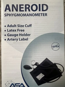 Aneroid Sphyomanometer Blue Adult Size Cuff - Picture 1 of 9