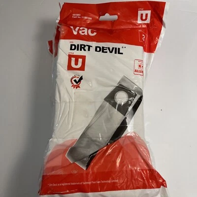 DIRT DEVIL Vacuum 15 Total Bags (5 Packs Of 3 Bags) SIZE U New AA10003 Free Ship - Image 1 of 4