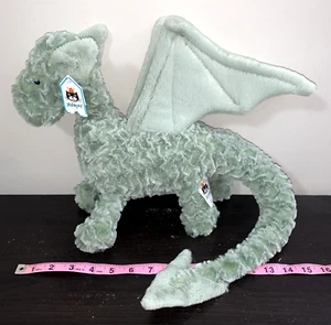 Jellycat Drake Dragon Plush Large New Partial Tags Green Sage Retired Big D2D! - Picture 1 of 16