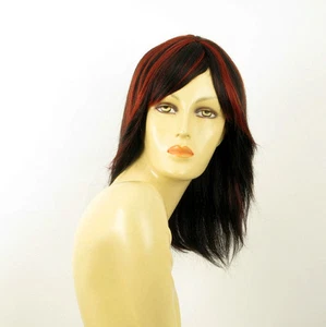 wig for women 100% natural hair black and red wick ref JULIE 1b410 PERUK - Imagen 1 de 8