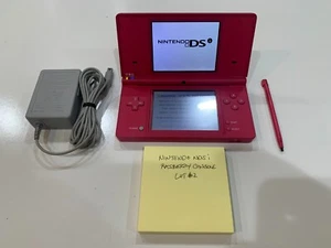 Nintendo DSi Launch Edition Rasberry Handheld System with Stylus & Charger NM #2 - Picture 1 of 17