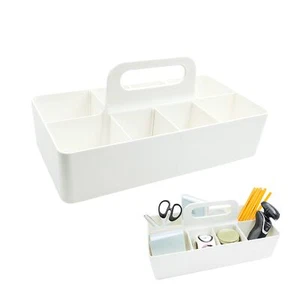 New Plastic Portable Makeup Organizer Caddy Tote Divided Basket Bin with Hand... - Picture 1 of 8