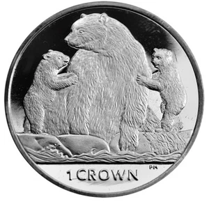 ISLE OF MAN 1 Crown 2013 BU Kermode 'SPIRIT' Bear - Picture 1 of 2