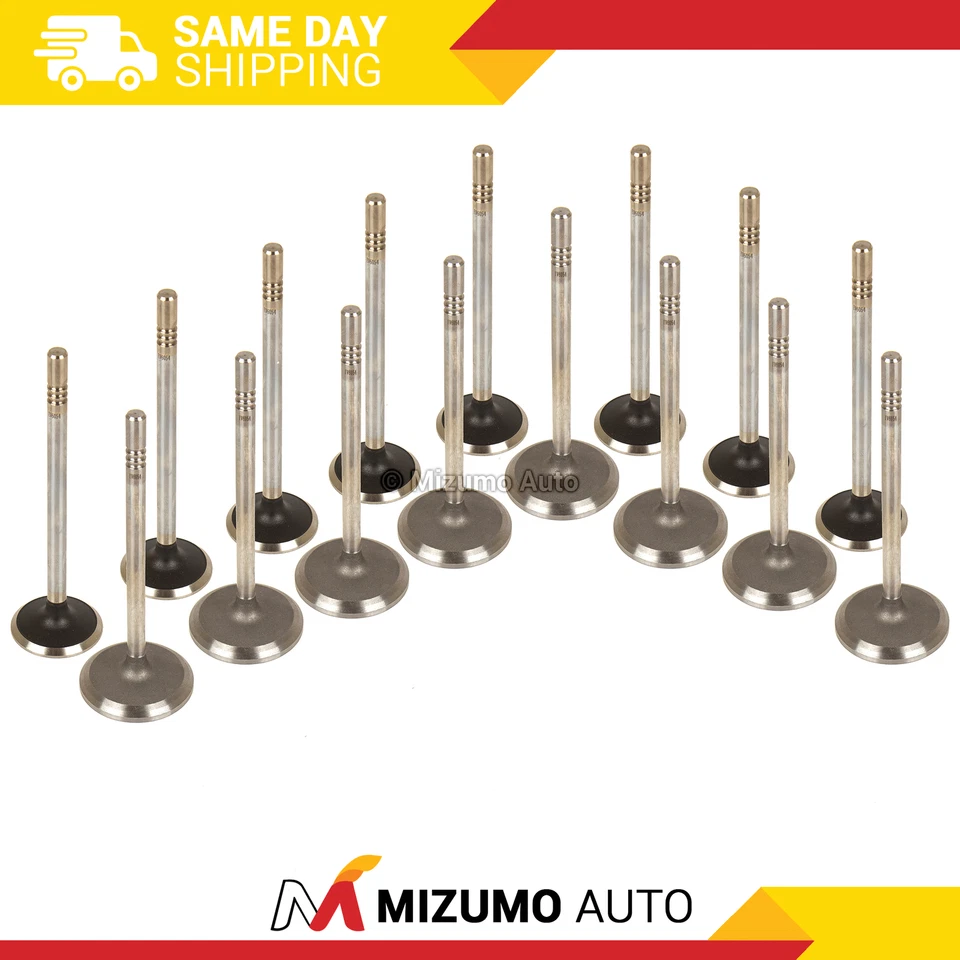 Intake Exhaust Valves Fit 00-14 Ford Mercury Lincoln 4.6 5.4L 16V - Image 1 of 4